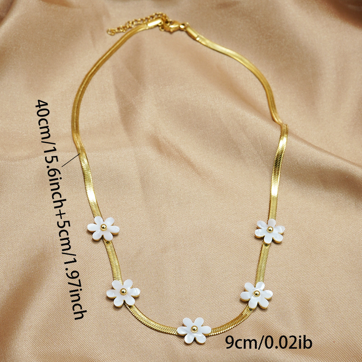 18K Gold Plated Bohemian Floral Necklace