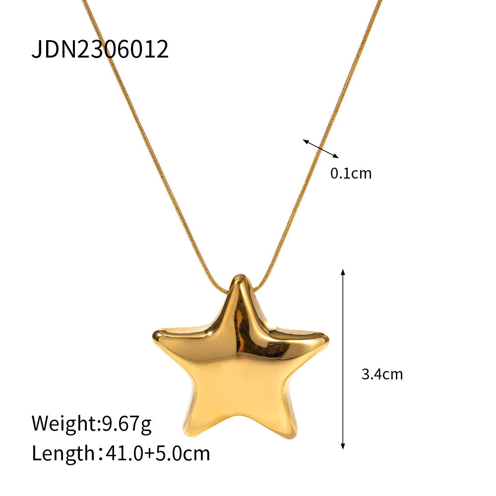 18K Gold-plated Five-pointed Star Necklace