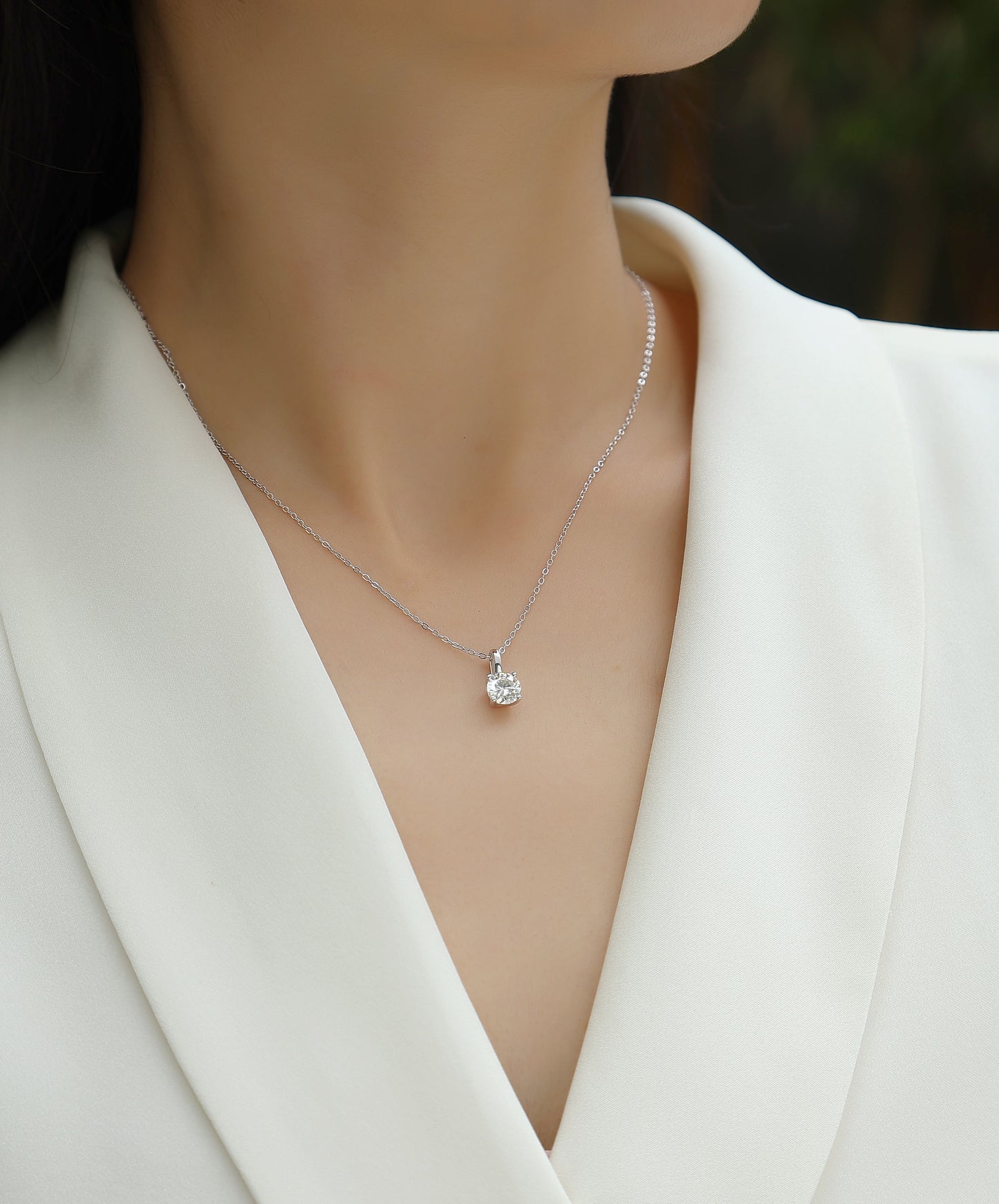 Luxurious Moissanite Diamond Pendant Set With 1-carat Moissan Diamond S925 Sterling Silver