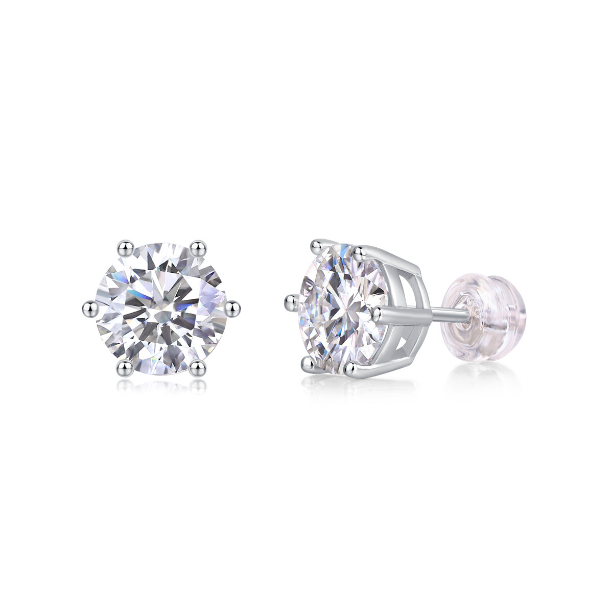 Moissanite Diamond Earrings Stud