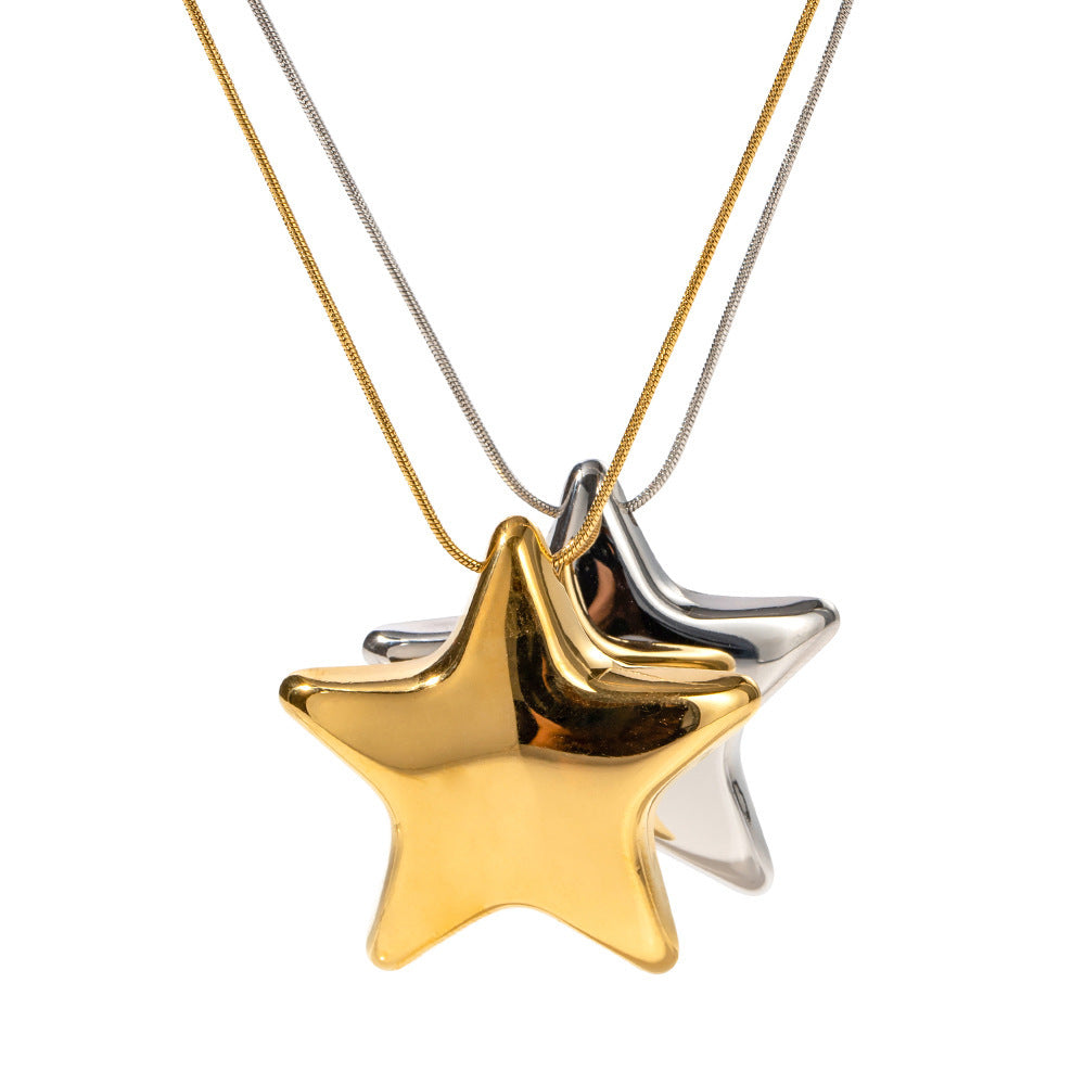 18K Gold-plated Five-pointed Star Necklace