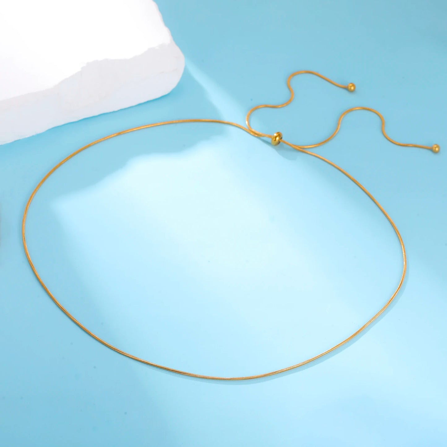 Skyrim Kpop Long Snake Chain Necklace Women Stainless Steel Adjustable Clavicle Chain Fashion Minimalist Jewelry Birthday Gift