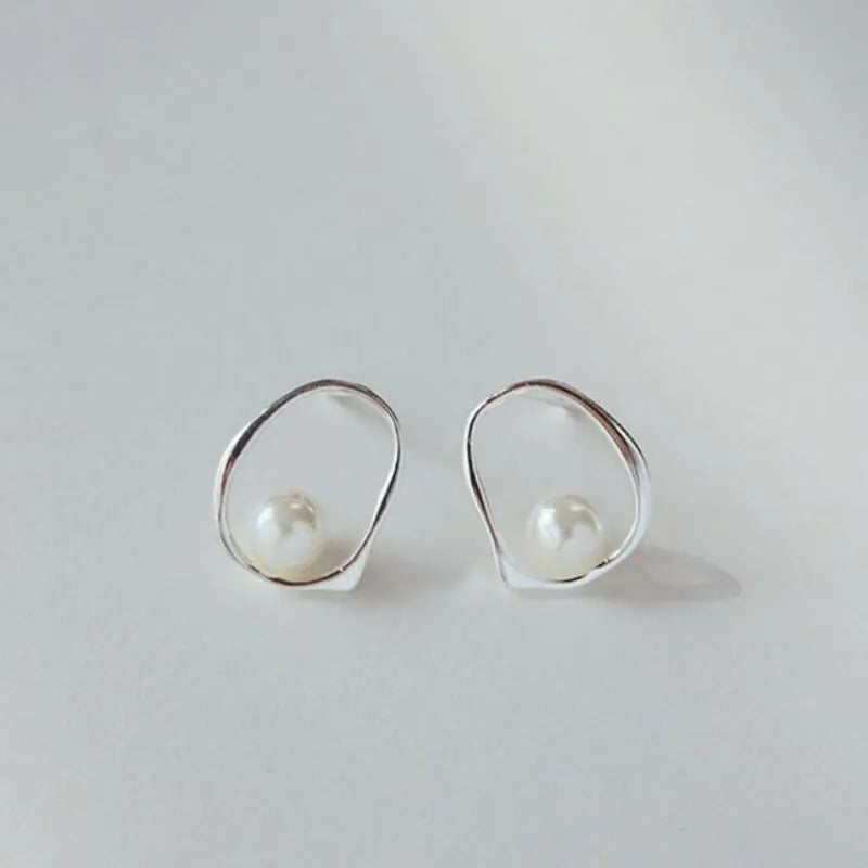 BF CLUB 925 Sterling Silver Round Gold Earrings For Women Girl Sexy Fashion Trendy Jewelry Gift Party Wedding pendientes mujer