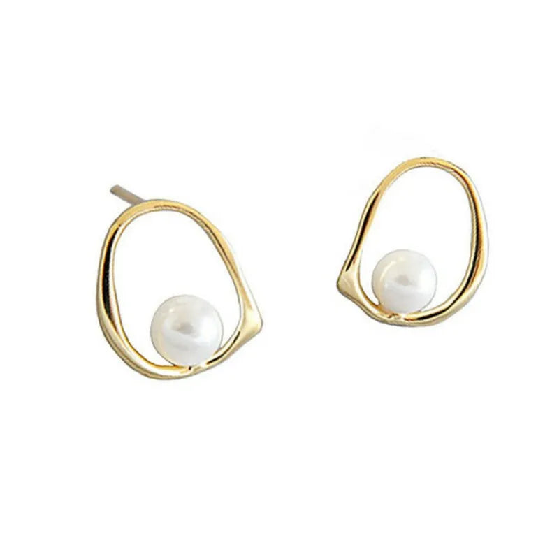BF CLUB 925 Sterling Silver Round Gold Earrings For Women Girl Sexy Fashion Trendy Jewelry Gift Party Wedding pendientes mujer
