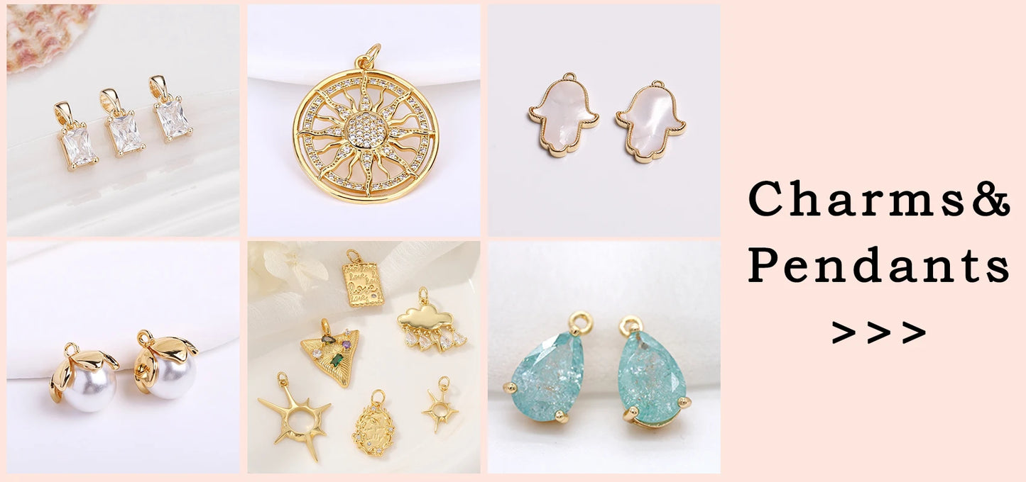Multi Styles 18K Gold Plated Brass Flower Insert Safety Clasps,Fastener Pearl Clasps Connectors For DIY Jewelery Making Supplies