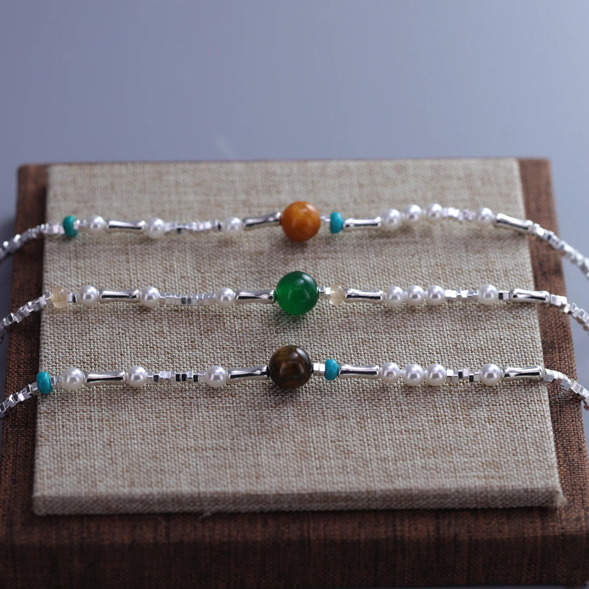 VENTFILLE 925 Sterling Silver Line Extremely fine Bracelet for Women Love Haert Bead Korean Ins Sweet Jewelry Gift