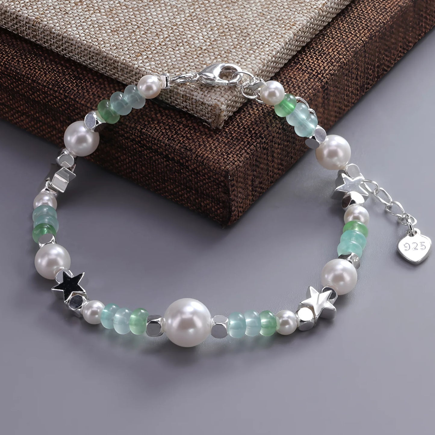 VENTFILLE 925 Sterling Silver Line Extremely fine Bracelet for Women Love Haert Bead Korean Ins Sweet Jewelry Gift