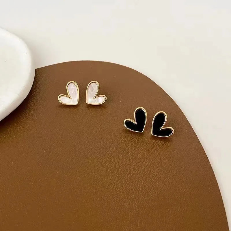 IFYOUOO Vintage Small Heart Earrings for Women Fashion Jewelry Gift Delicate Girly sweet Earrings Girls