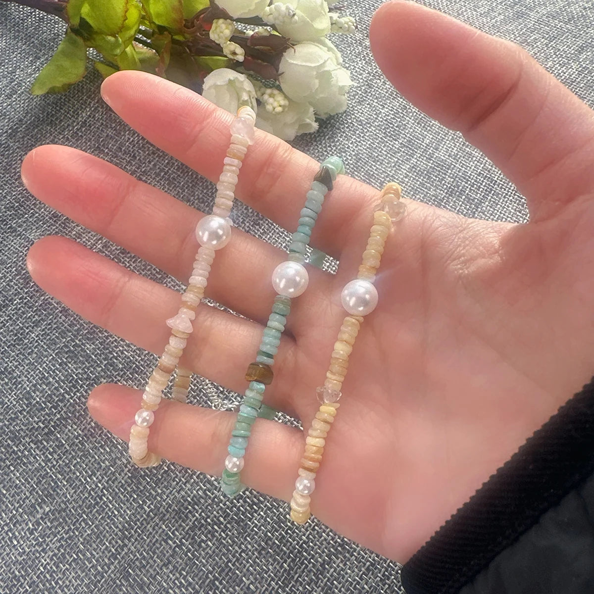 VENTFILLE 925 Sterling Silver Line Extremely fine Bracelet for Women Love Haert Bead Korean Ins Sweet Jewelry Gift