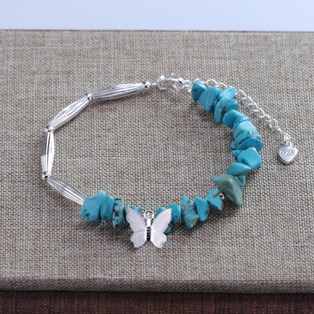 VENTFILLE 925 Sterling Silver Line Extremely fine Bracelet for Women Love Haert Bead Korean Ins Sweet Jewelry Gift