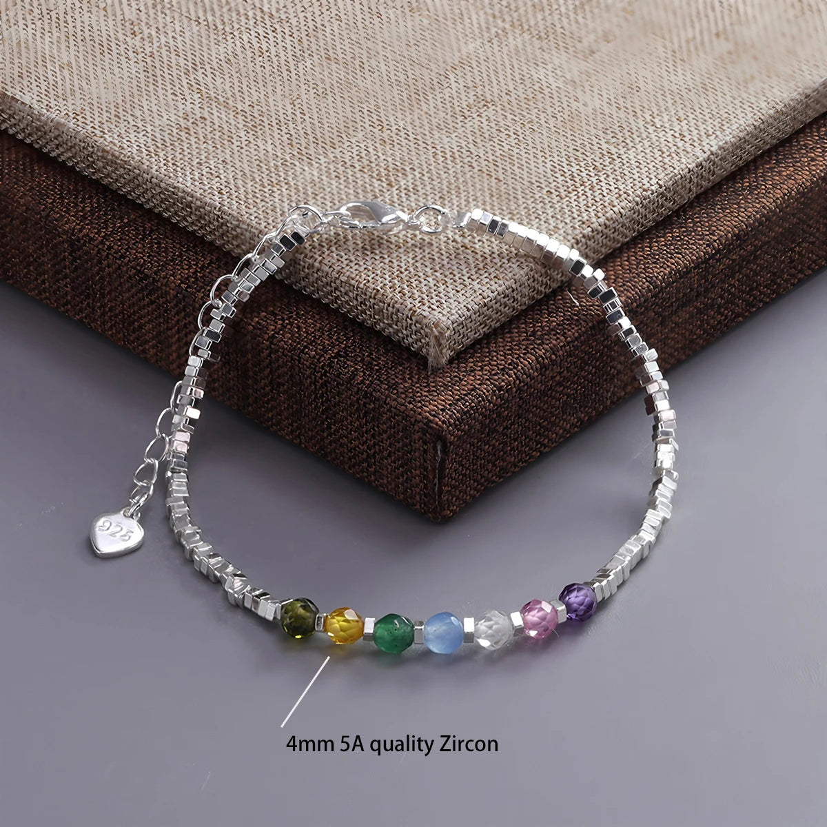 VENTFILLE 925 Sterling Silver Line Extremely fine Bracelet for Women Love Haert Bead Korean Ins Sweet Jewelry Gift
