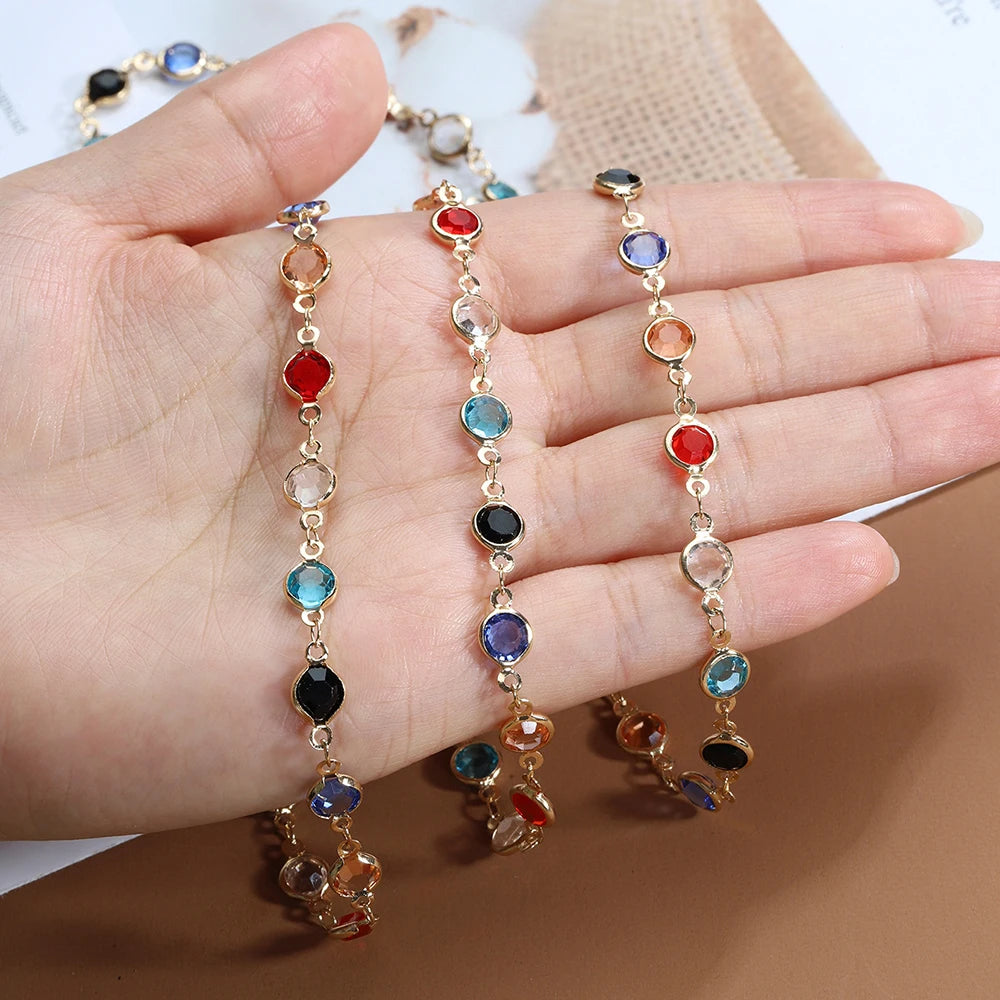 Bohemian Colorful Long Y-Shaped Necklace Metal Collarbone Chain Gold Silver Color Summer Holiday Party Body Jewelry Gifts