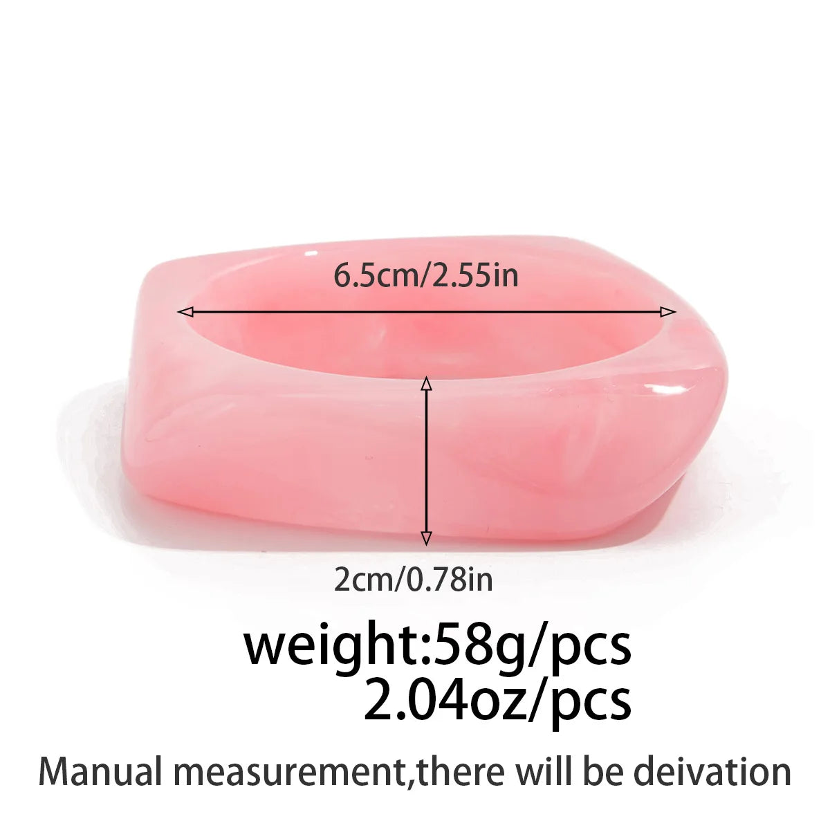 Silver Color Pink Acrylic Resin Irregular Chunky Bangles for Women Geometric Wide Hip Hop Metal Cuff Bracelet Bangle Men Jewelry