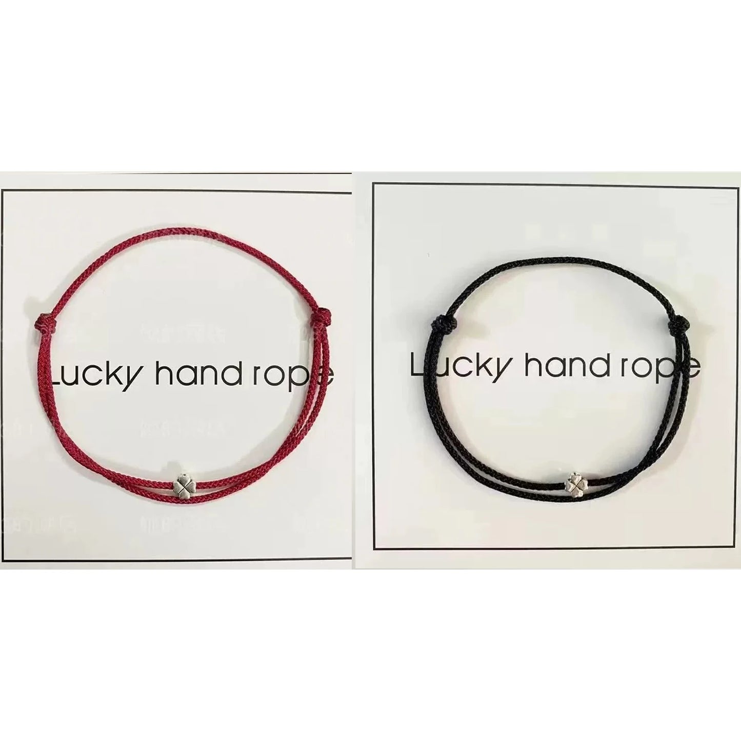 1/3Pcs Red Four-leaf Clover Bracelets for Women Men Adjustable Handmade Red Lucky Rope Couple Minimalist Jewelry Accessories