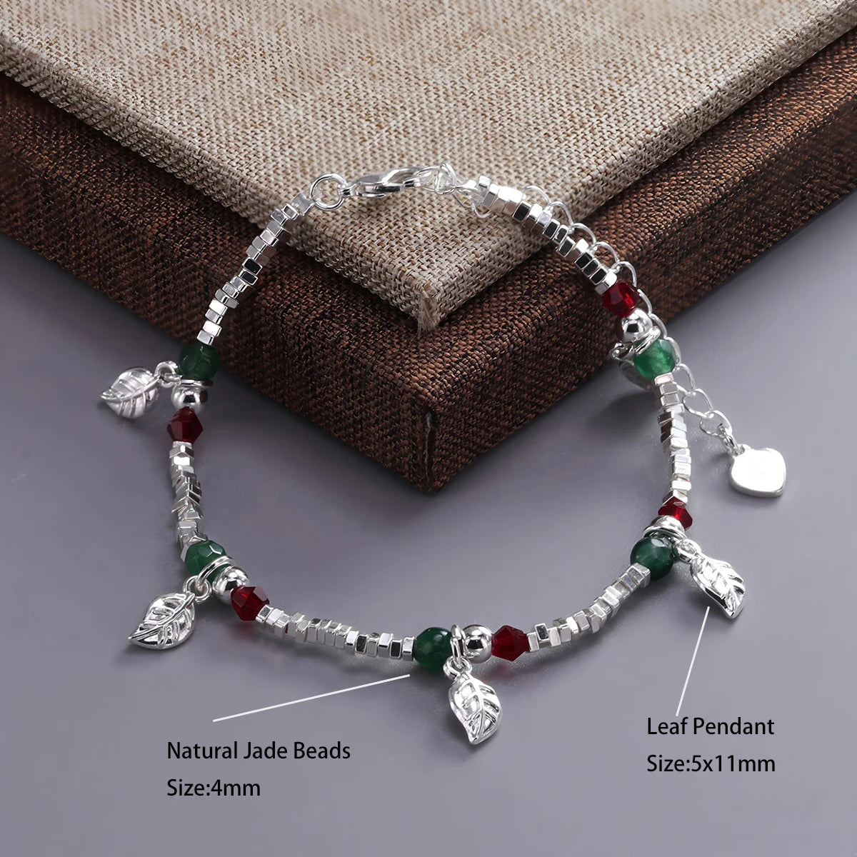 VENTFILLE 925 Sterling Silver Line Extremely fine Bracelet for Women Love Haert Bead Korean Ins Sweet Jewelry Gift