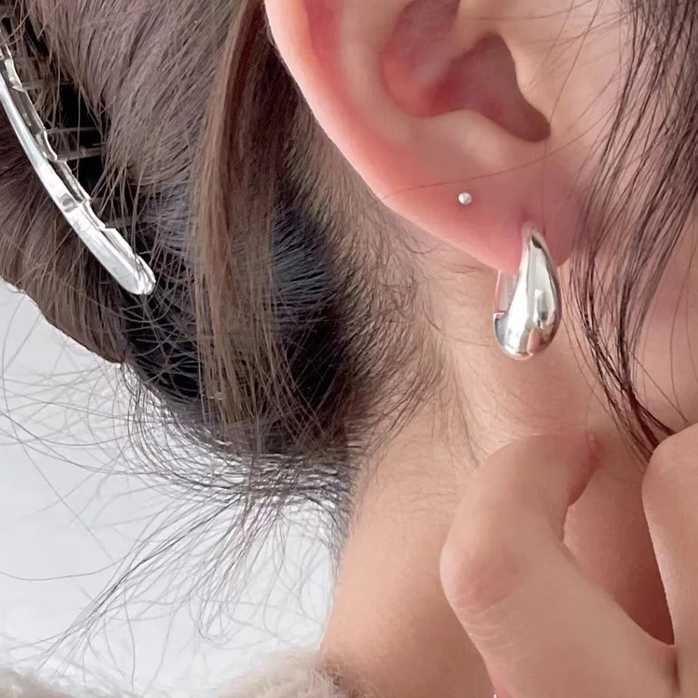 BF CLUB 925 Sterling Silver Round Gold Earrings For Women Girl Sexy Fashion Trendy Jewelry Gift Party Wedding pendientes mujer