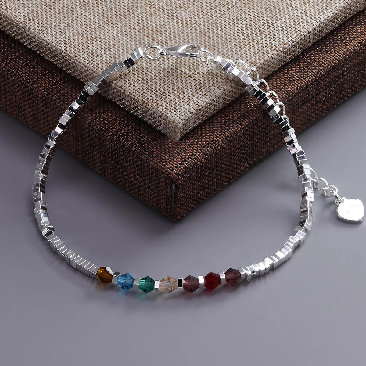 VENTFILLE 925 Sterling Silver Line Extremely fine Bracelet for Women Love Haert Bead Korean Ins Sweet Jewelry Gift