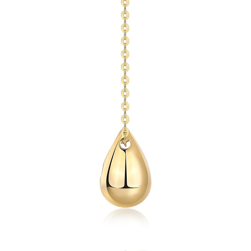 Dreamy Water Drop Necklace With 1-carat Moissanite S925 Sterling Silver And Gold Plating