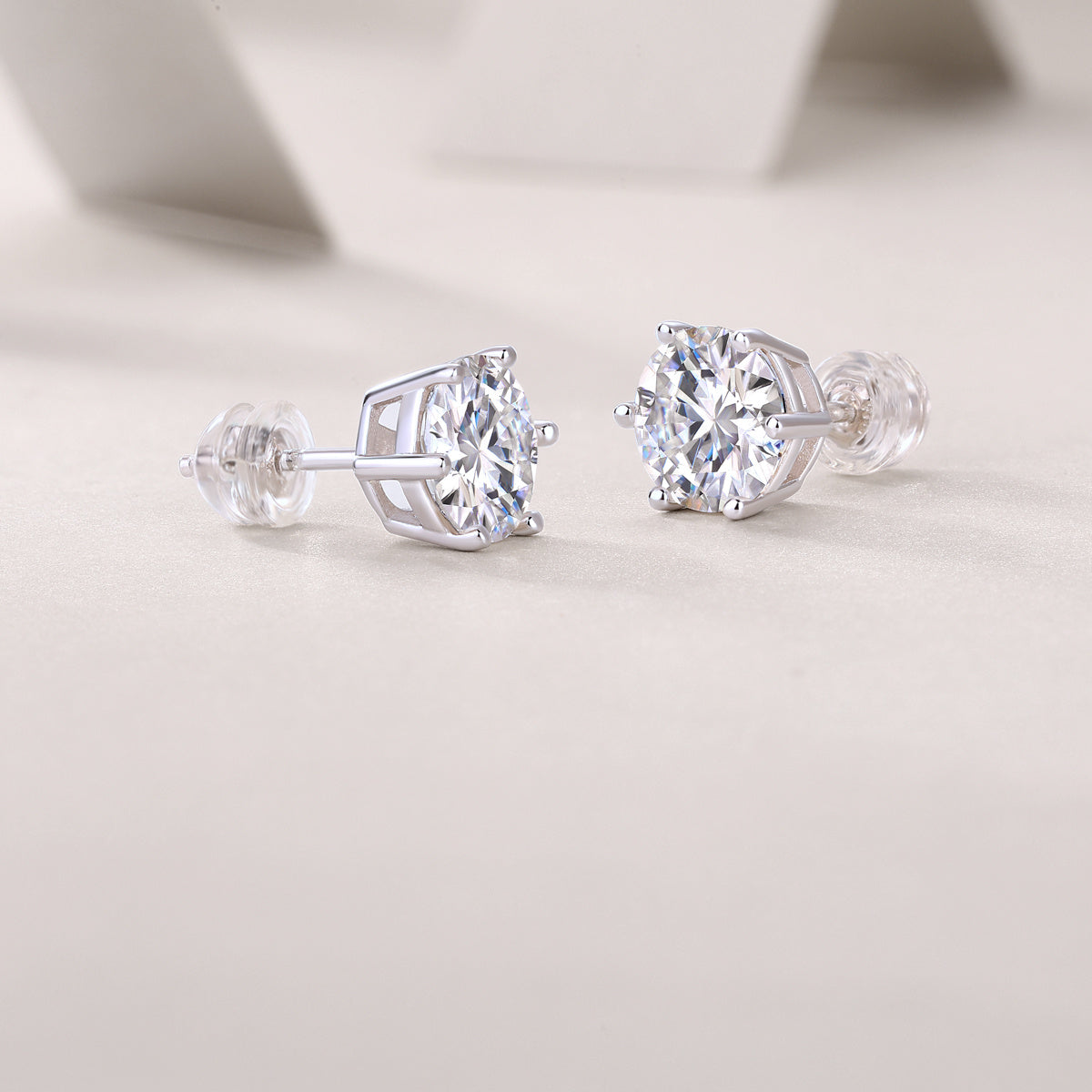 Moissanite Diamond Earrings Stud