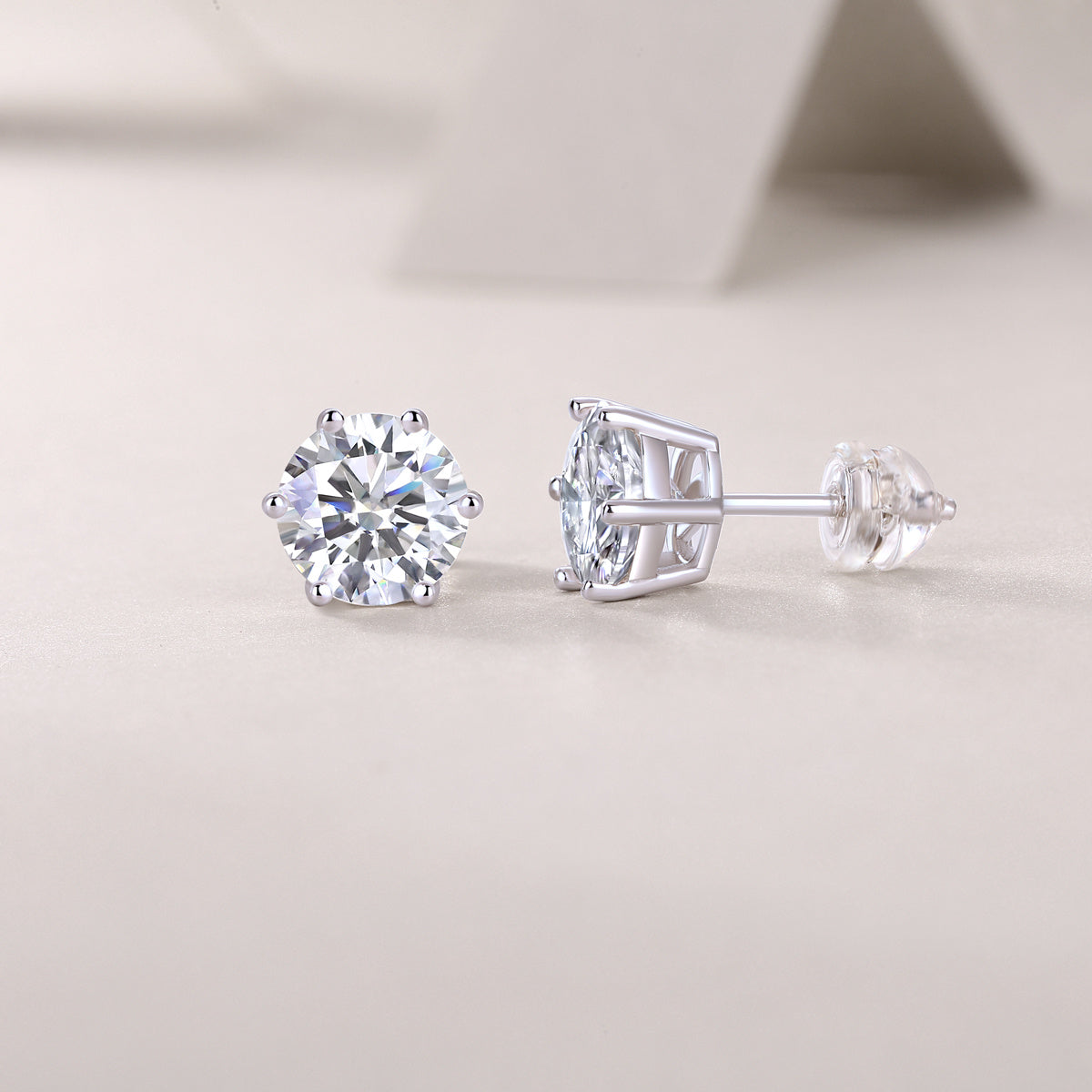 Moissanite Diamond Earrings Stud