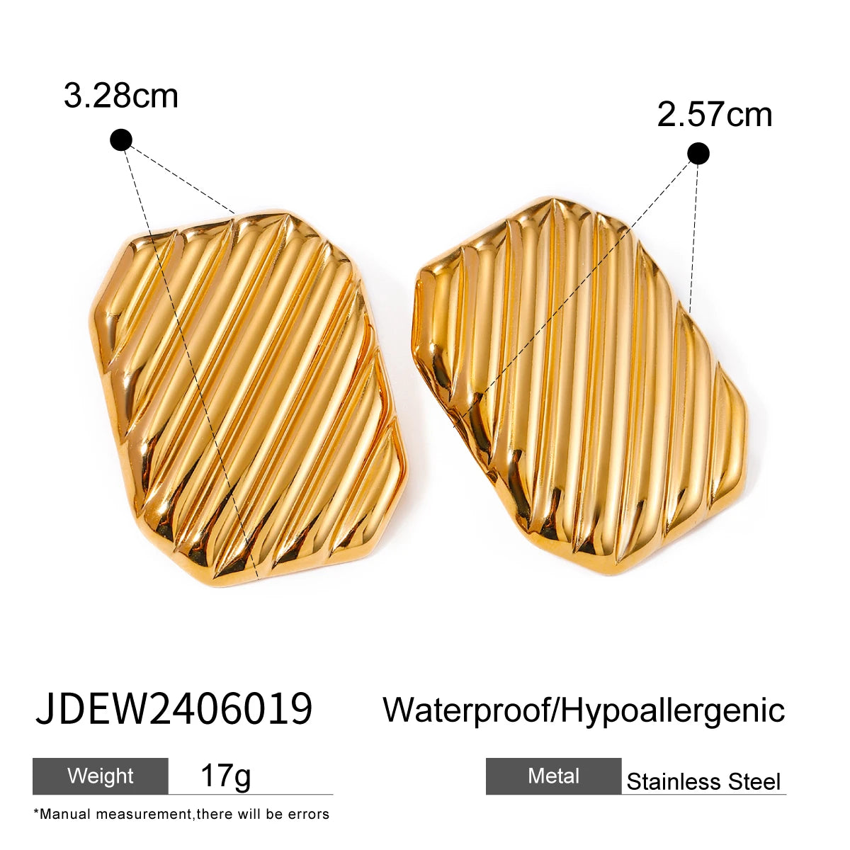 Uworld  New Stainless Steel Unusual Stud Earrings for Women Statement Metal Geometric 18K PVD Plated Minimalist Jewelry Gift
