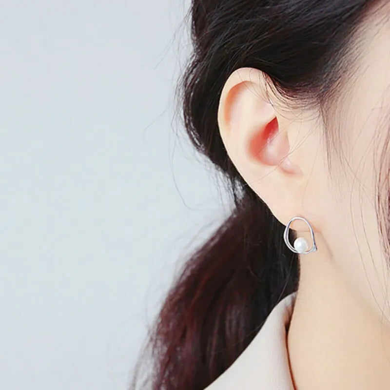 BF CLUB 925 Sterling Silver Round Gold Earrings For Women Girl Sexy Fashion Trendy Jewelry Gift Party Wedding pendientes mujer