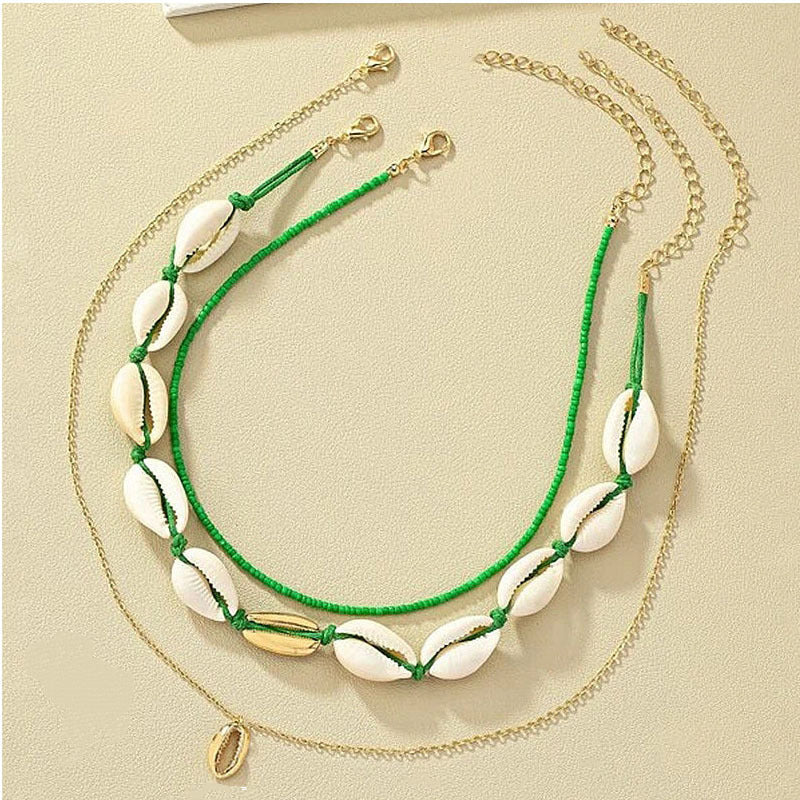 New Beach Style Seashell Necklace Beaded Choker Necklaces for Women Handmade Starfish Pendant Fashion Ocean Jewelry Чокер