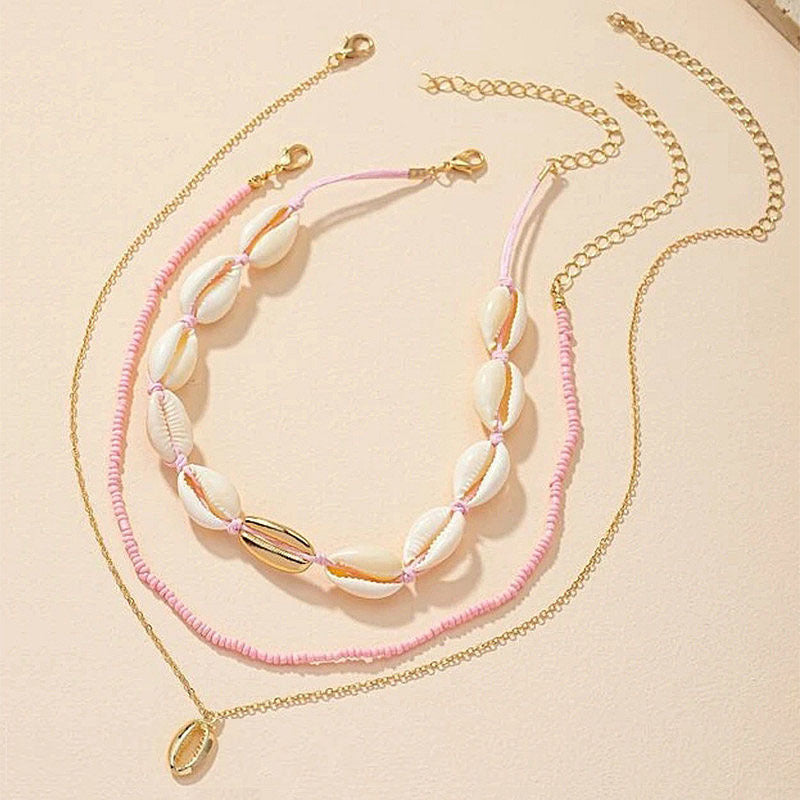 New Beach Style Seashell Necklace Beaded Choker Necklaces for Women Handmade Starfish Pendant Fashion Ocean Jewelry Чокер