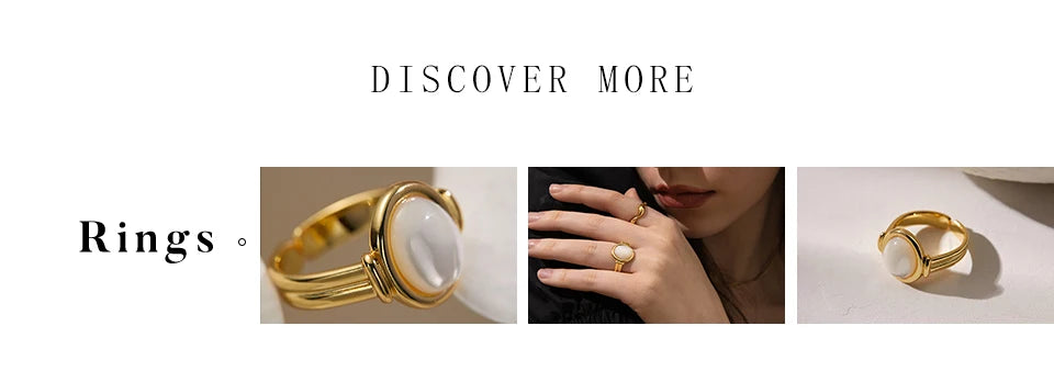 Peri'sbox High Polished Stainless Steel Solid Gold Plated Chunky Dome Full Finger Rings for Women Men Gothic Minimalist Jewelry