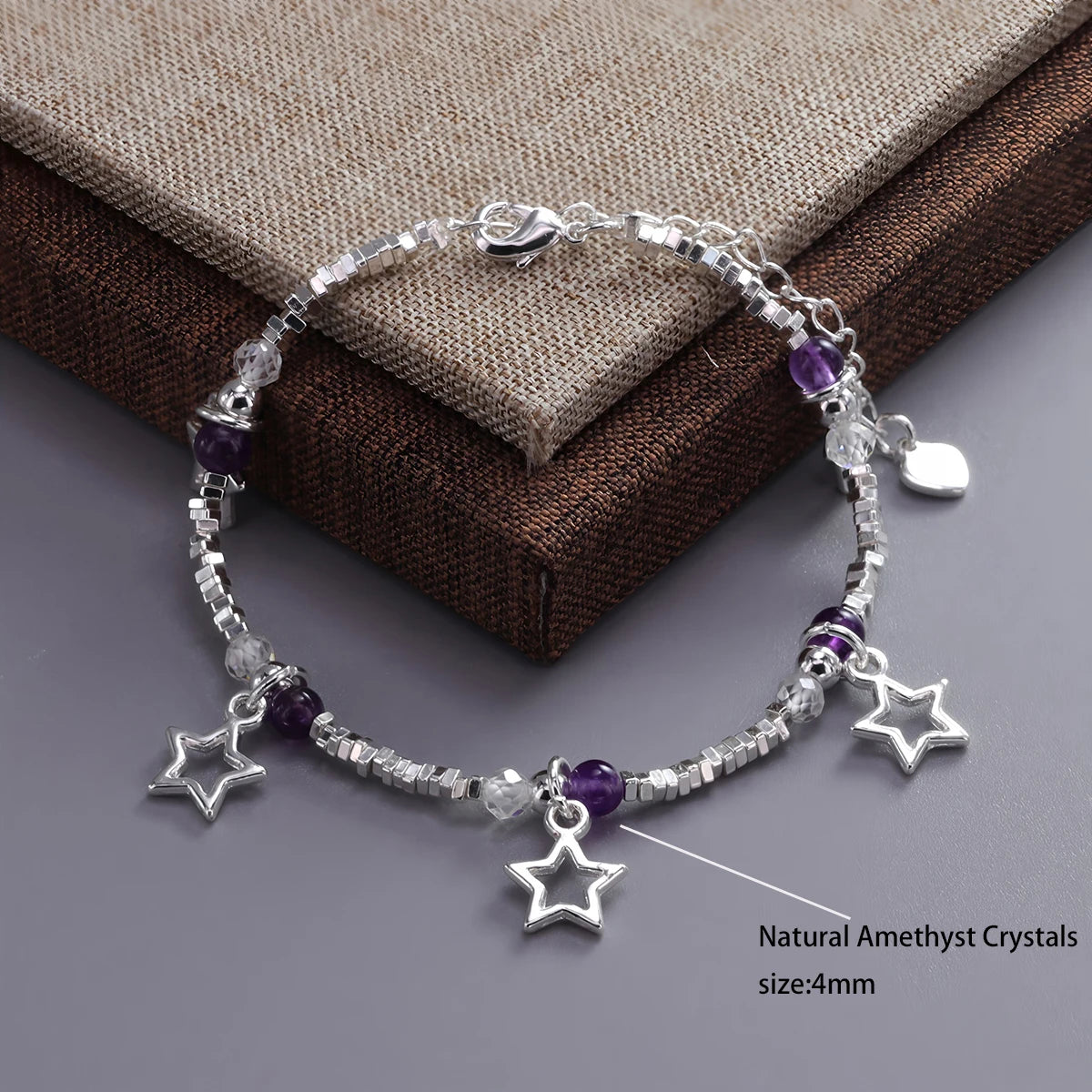 VENTFILLE 925 Sterling Silver Line Extremely fine Bracelet for Women Love Haert Bead Korean Ins Sweet Jewelry Gift