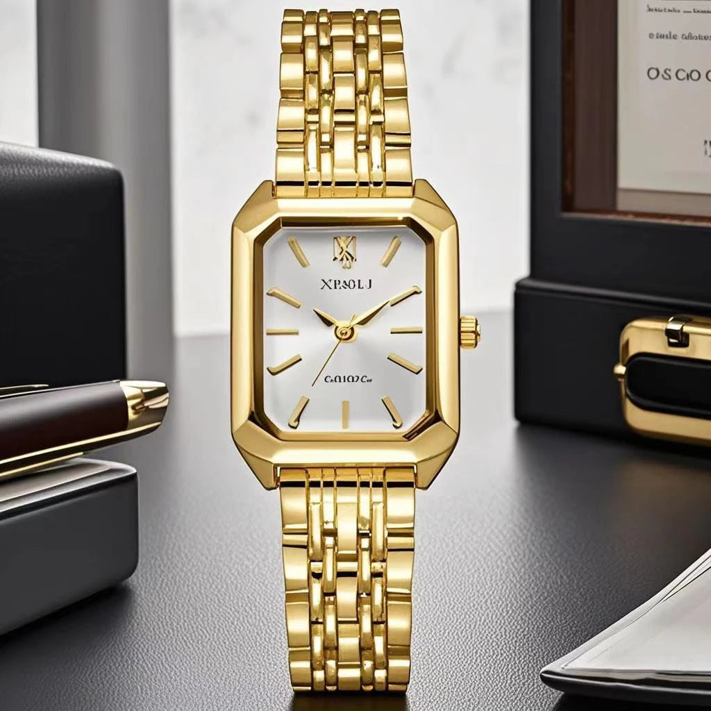 Hot Selling 2025 Fashion Women's Minimalist Square Quartz Watch Casual Sports Orange Silicone Women Gift Clock Watches
