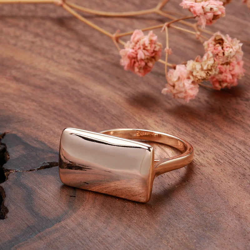 JULYDREAM Square Geometric 585 Gold Color Jewelry Sets for Women Glossy Earrings Rings Necklace Party Daily Minimalist Jewelry