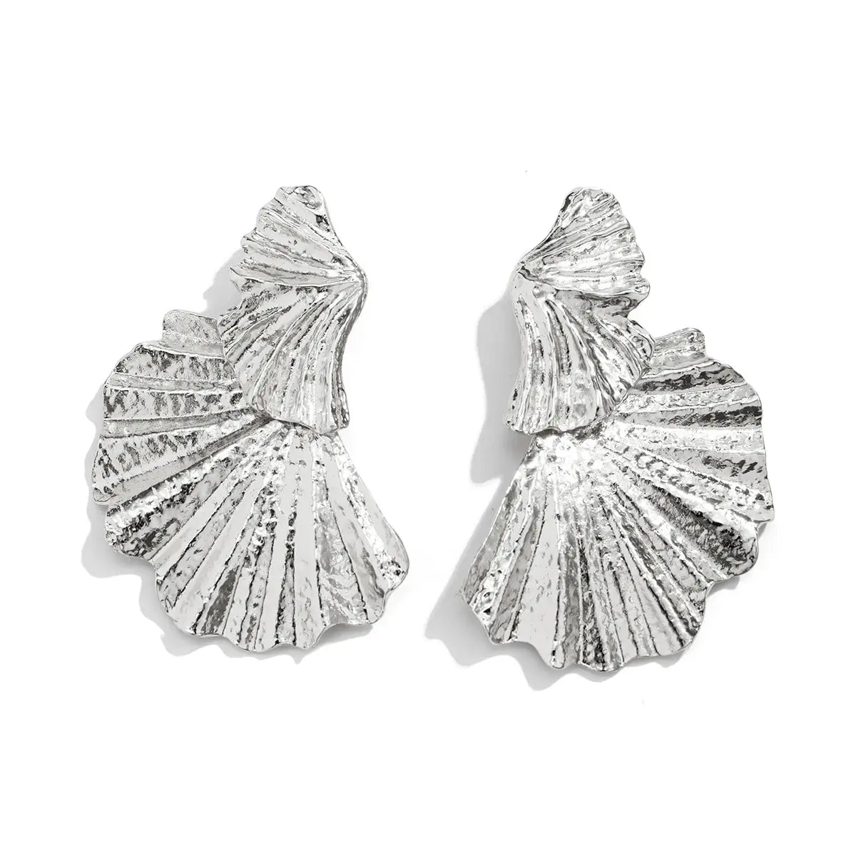 Trendy Classic Ginkgo Leaf Pendant Earrings for Women Exaggerate Irregular Big Dangle Earrings Banquet Party Jewelry Accessories