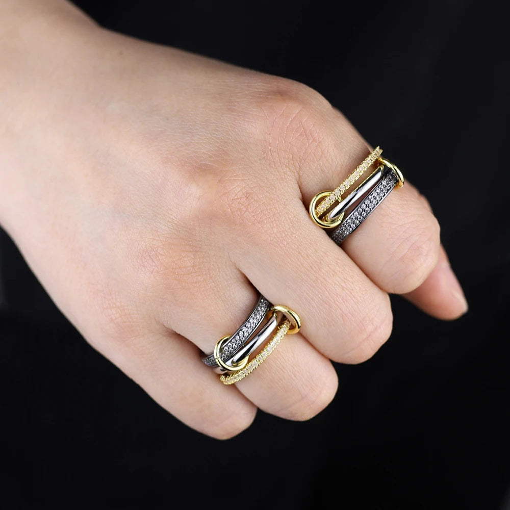 Stacking Engagement Band Rings For Women Plain Micro Paved 5A CZ Mix Color Multi Pieces Stack Full Finger Jewelry