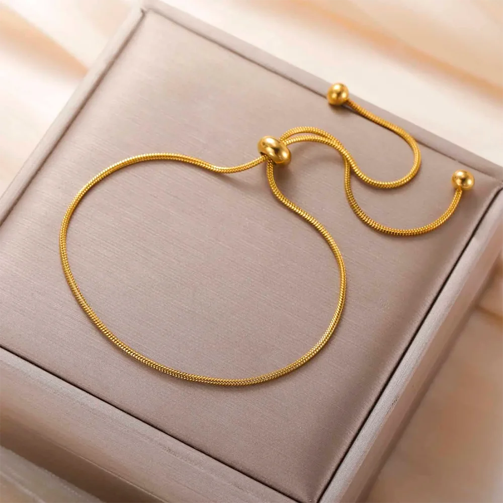 Skyrim Kpop Long Snake Chain Necklace Women Stainless Steel Adjustable Clavicle Chain Fashion Minimalist Jewelry Birthday Gift