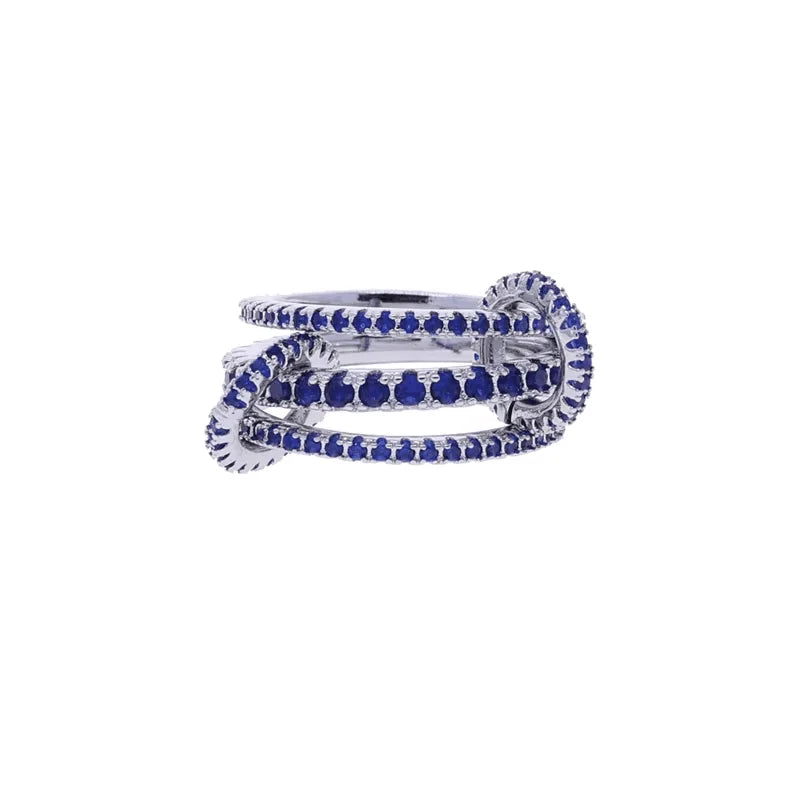 Stacking Engagement Band Rings For Women Plain Micro Paved 5A CZ Mix Color Multi Pieces Stack Full Finger Jewelry