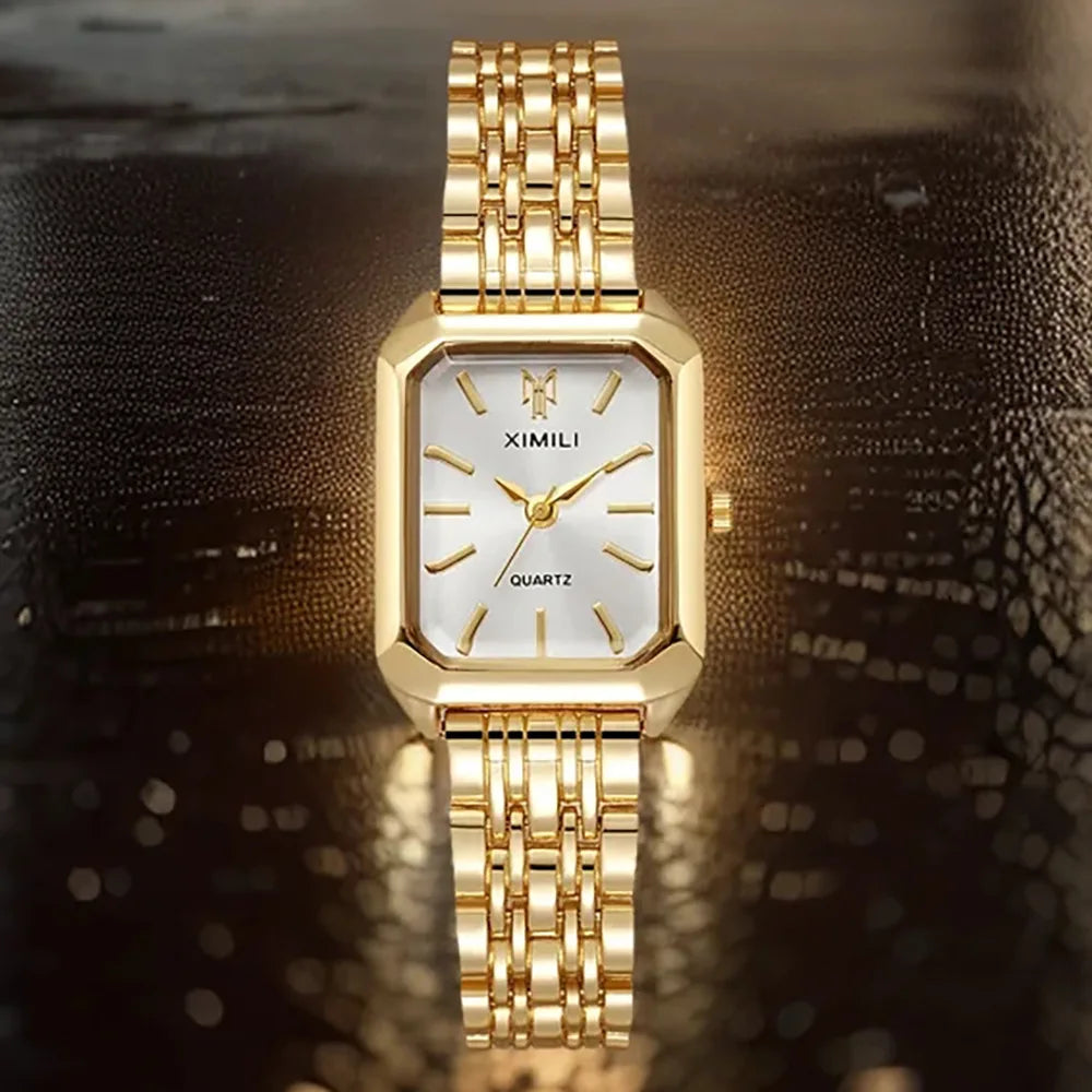 New Women Watch Light Luxury Brand Stainless Steel Ladies Business Watches Female Student Fashion Quartz Wristwatch