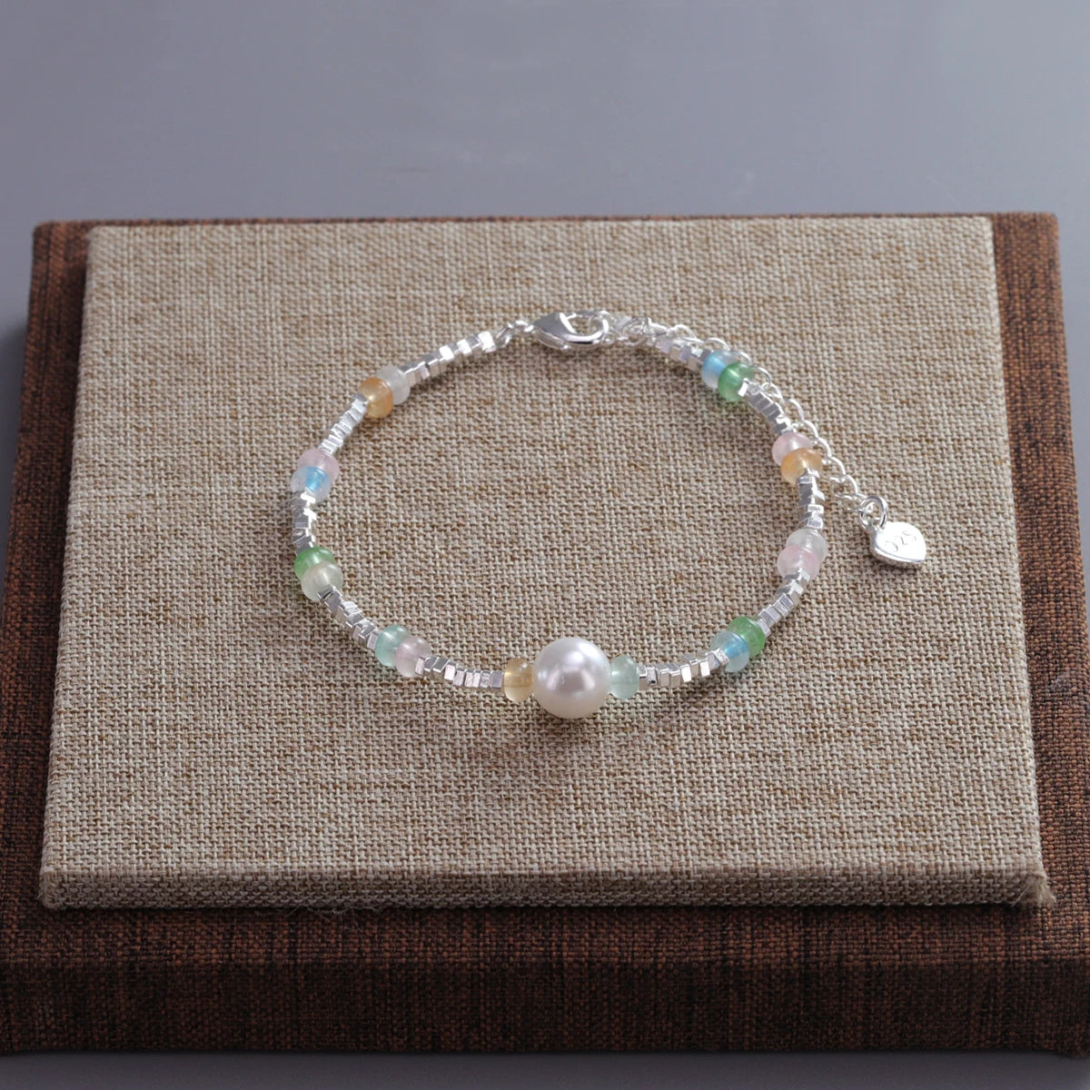 VENTFILLE 925 Sterling Silver Line Extremely fine Bracelet for Women Love Haert Bead Korean Ins Sweet Jewelry Gift