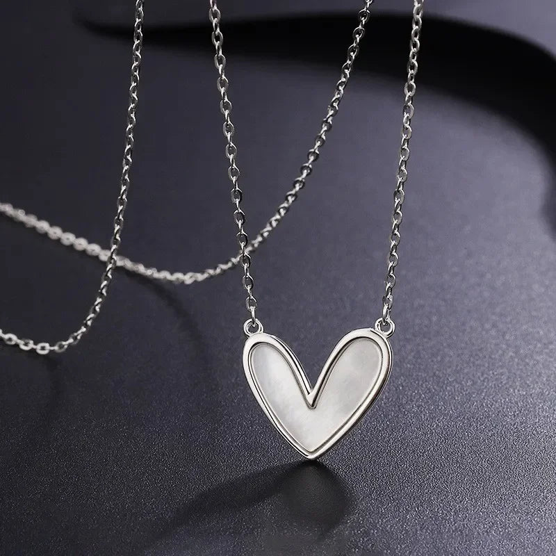 Minimalist Jewelry Pvd Gold Plated Stainless Steel Classic Shell Heart Shaped Shell Necklace for Women Party Wedding