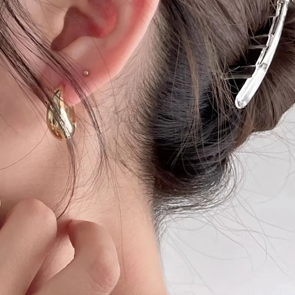 BF CLUB 925 Sterling Silver Round Gold Earrings For Women Girl Sexy Fashion Trendy Jewelry Gift Party Wedding pendientes mujer