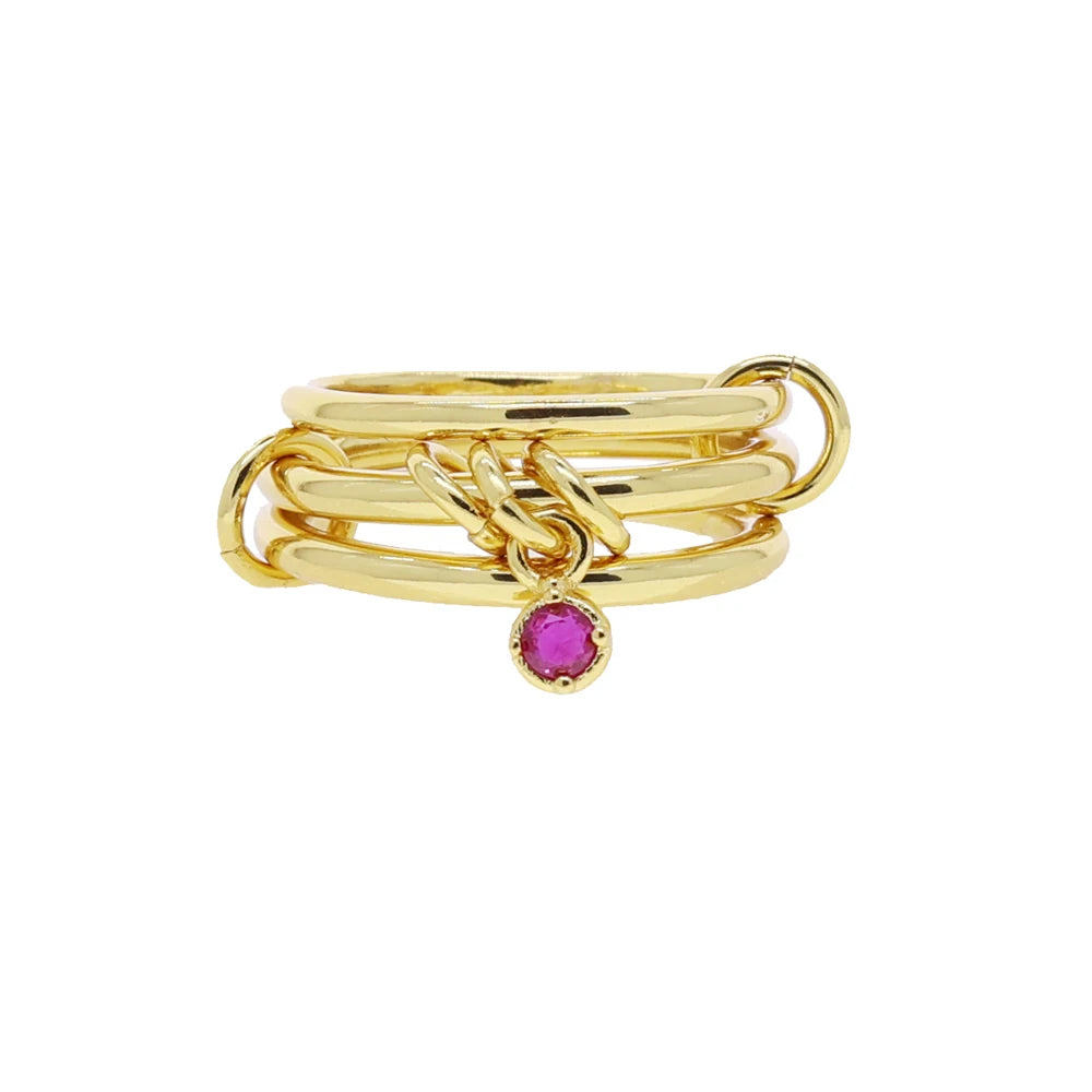 Stacking Engagement Band Rings For Women Plain Micro Paved 5A CZ Mix Color Multi Pieces Stack Full Finger Jewelry