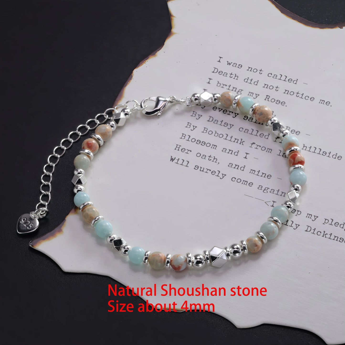 VENTFILLE 925 Sterling Silver Line Extremely fine Bracelet for Women Love Haert Bead Korean Ins Sweet Jewelry Gift
