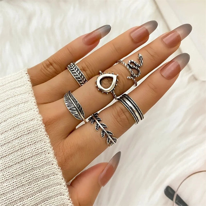 30pcs/Lot Factory Wholesale Alloy Finger Rings For Women HOT New Big Flower Cutout Skull Spider Animal Leaf Love Snake Jewelry