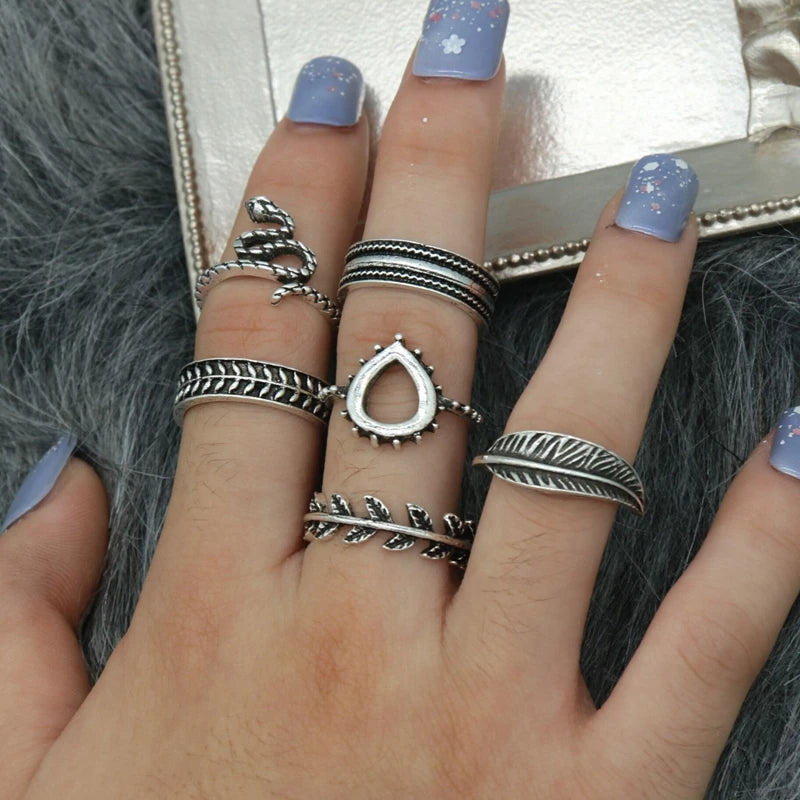 30pcs/Lot Factory Wholesale Alloy Finger Rings For Women HOT New Big Flower Cutout Skull Spider Animal Leaf Love Snake Jewelry