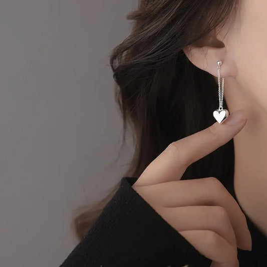 Geometric Heart-shaped Earrings For Women Girls Fashion Hollow Heart Hoop Earrings Jewelry Accessories