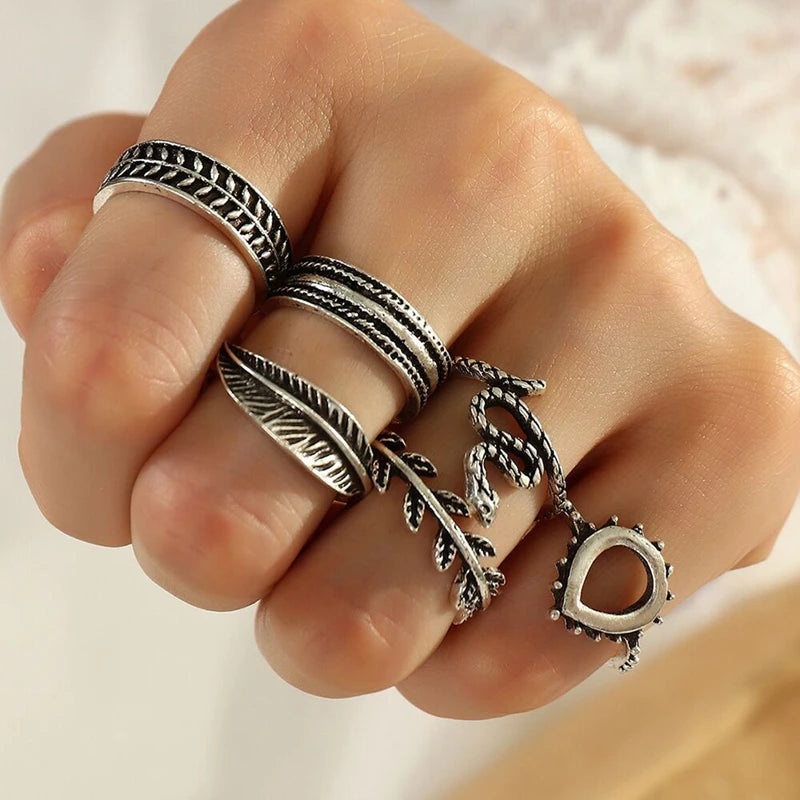 30pcs/Lot Factory Wholesale Alloy Finger Rings For Women HOT New Big Flower Cutout Skull Spider Animal Leaf Love Snake Jewelry