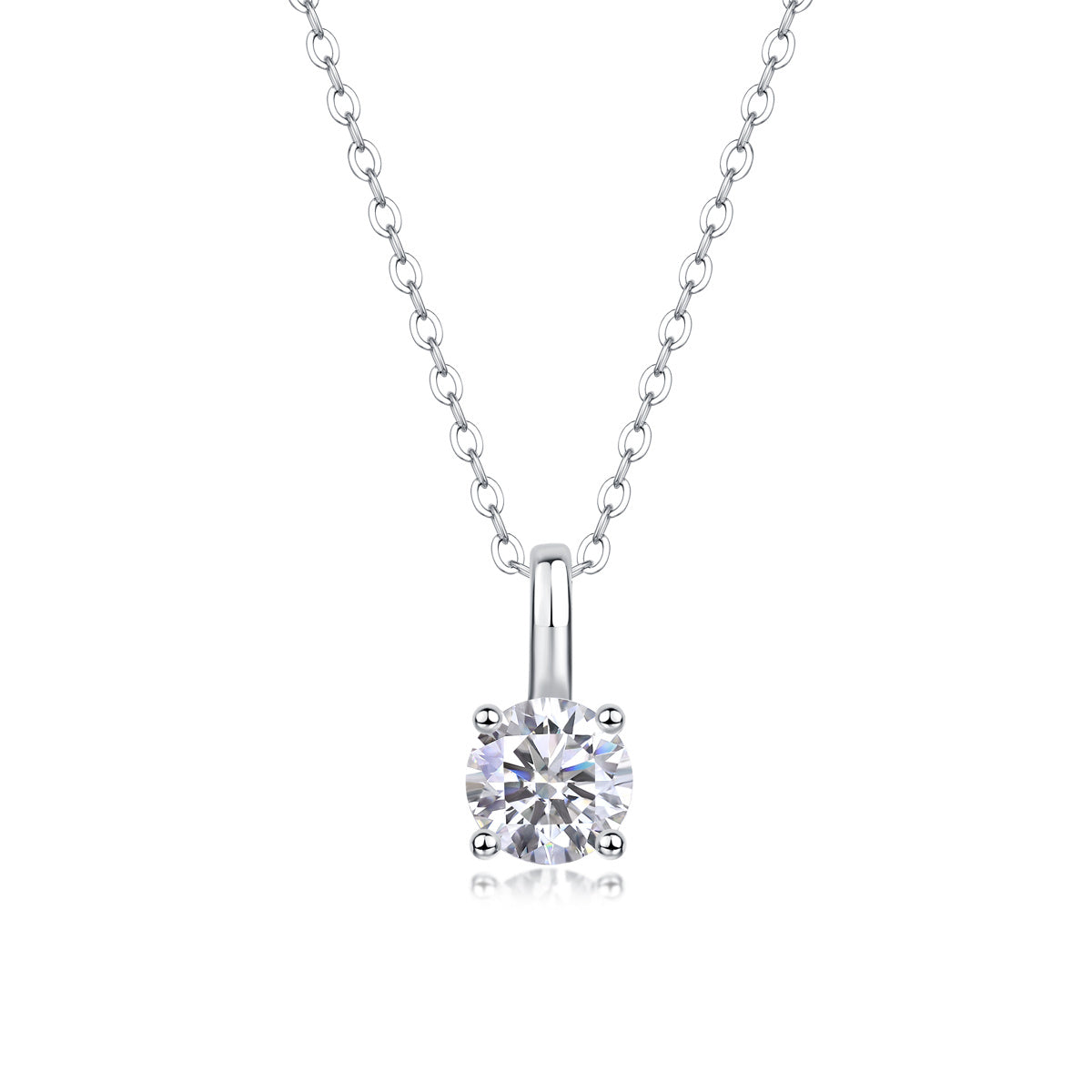 Luxurious Moissanite Diamond Pendant Set With 1-carat Moissan Diamond S925 Sterling Silver