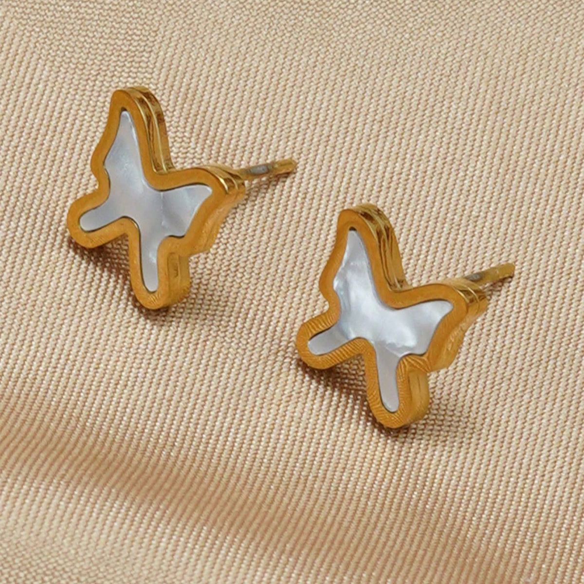 18K Gold Plated Butterfly & Heart Jewelry Set